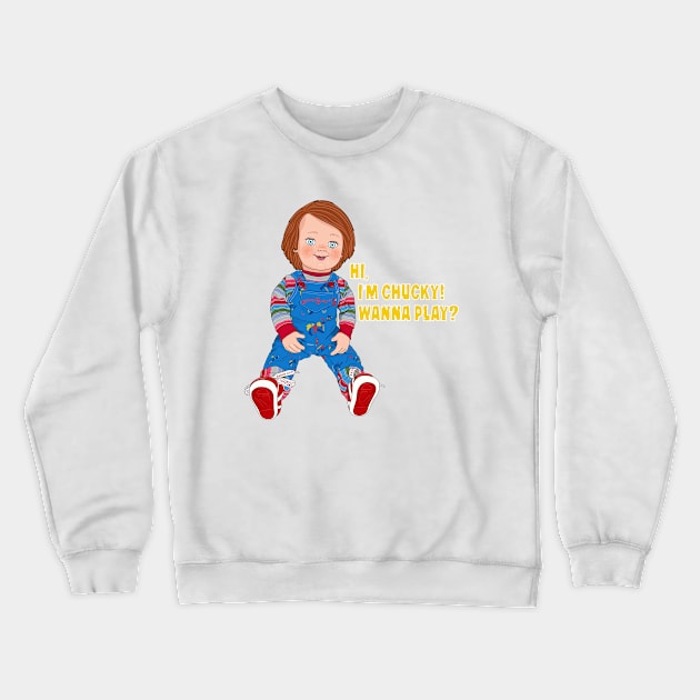 Hi I’m Chucky | Childs Play Crewneck Sweatshirt by Jakmalone